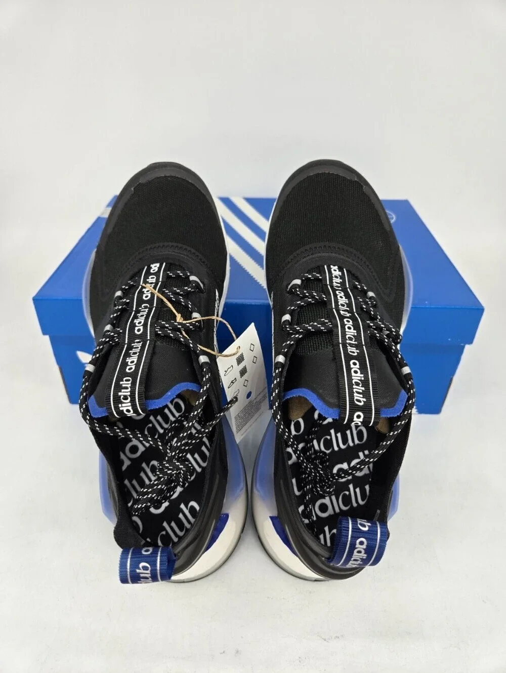 Adidas Men's NMD_V3 HQ9838 Black White Royal Blue Shoes Size 9.5